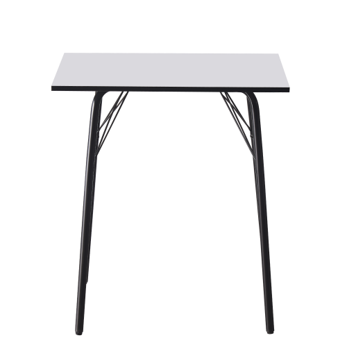 Jedálenský stôl, biela/čierna, 70x70x75 cm, NALAK TYP 1