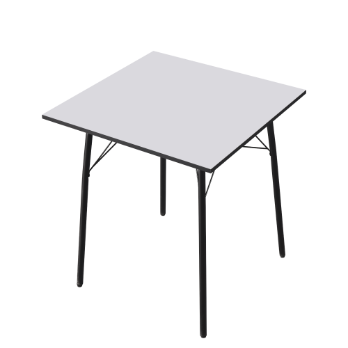 Jedálenský stôl, biela/čierna, 70x70x75 cm, NALAK TYP 1