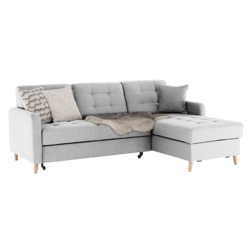 Univerzálna rohová sedačka, svetlosivá, VISBY