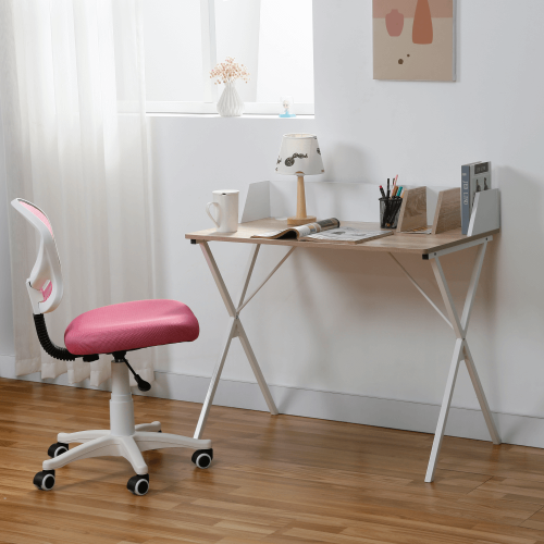 PC stôl, dub svetlý/biela, PSALMO