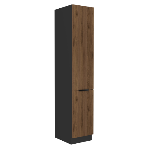 Vysoká skrinka, orech okapi/čierna, MENZO 40 DK-210 2F Vysoká skrinka, orech okapi/čierna, MENZO 40 DK-210 2F