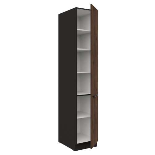 Vysoká skrinka, orech okapi/čierna, MENZO 40 DK-210 2F Vysoká skrinka, orech okapi/čierna, MENZO 40 DK-210 2F