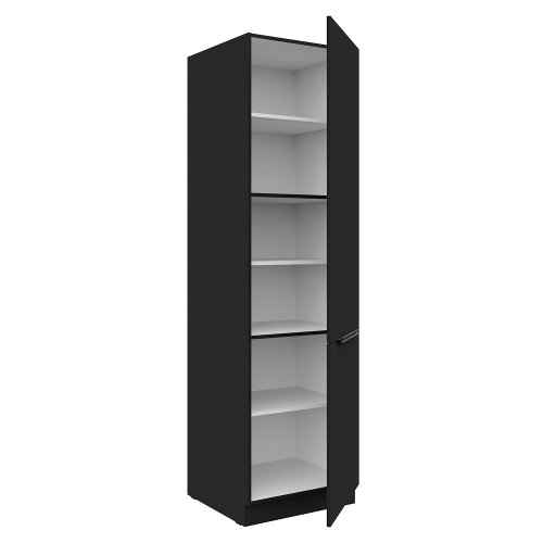Vysoká skrinka, čierna, SIBER 60 DK-210 2F Vysoká skrinka, čierna, SIBER 60 DK-210 2F