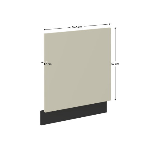 Dvierka na umývačku riadu, cashmere/čierna, ARAKA ZM 570x596
