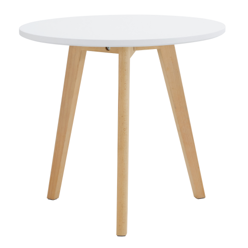 Sada 2 konferenčných stolíkov, biela/buk, MALTO 2 NEW