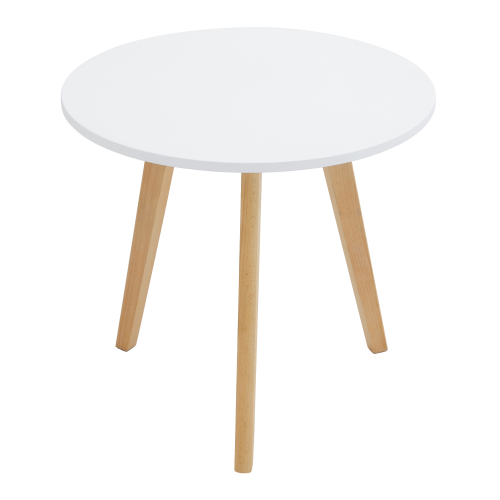 Sada 2 konferenčných stolíkov, biela/buk, MALTO 2 NEW