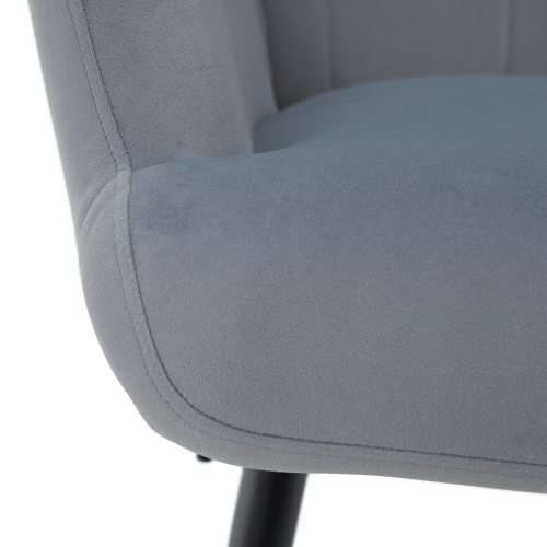 Kreslo s podnožou, sivá Velvet látka/čierna, HABEN Kreslo s podnožou, sivá Velvet látka/čierna, HABEN