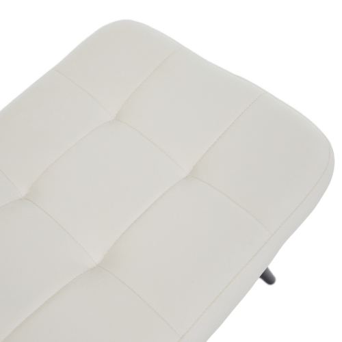 Kreslo s podnožou, biela Velvet látka/čierna, HABEN