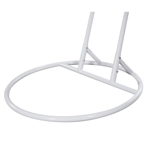 Závesné dvojkreslo, biela/vzor kvety, DELIA