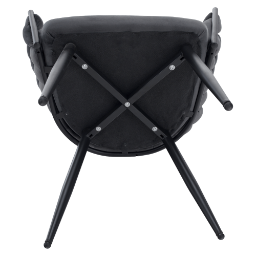 Jedálenské kreslo, tmavosivá Velvet látka/čierna, BLER