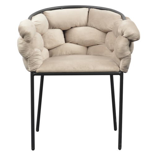 Jedálenské kreslo, sivohnedá Taupe Velvet látka/čierna, DOROTA