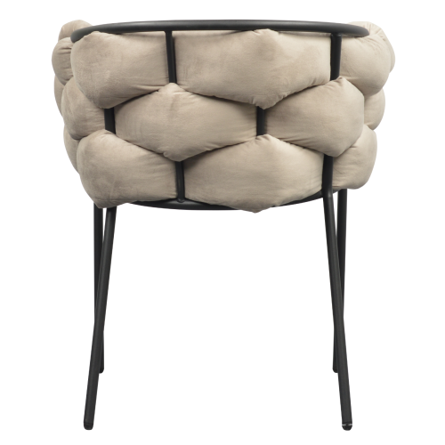 Jedálenské kreslo, sivohnedá Taupe Velvet látka/čierna, DOROTA