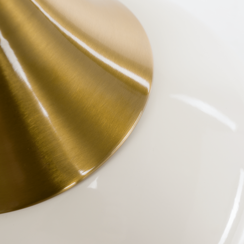 Príručný stolík, biela Ivory/zlatá, FEJ