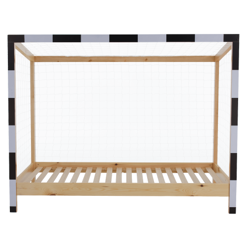 Montessori posteľ, prírodná/biela/čierna, 90x200, FUTAL