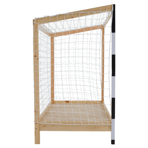 Montessori posteľ, prírodná/biela/čierna, 90x200, FUTAL