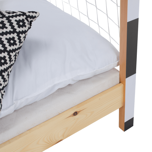 Montessori posteľ, prírodná/biela/čierna, 90x200, FUTAL