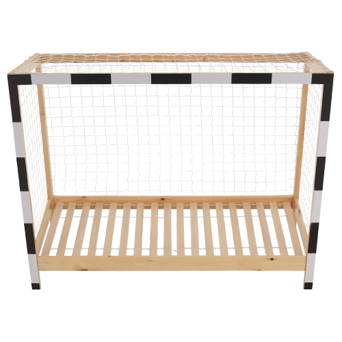 Montessori posteľ, prírodná/biela/čierna, 90x200, FUTAL