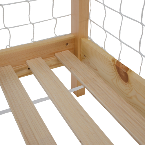 Montessori posteľ, prírodná/biela/čierna, 90x200, FUTAL