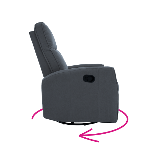 Relaxačné otočné kreslo, sivá, MEKENZI