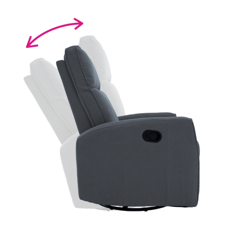 Relaxačné otočné kreslo, sivá, MEKENZI