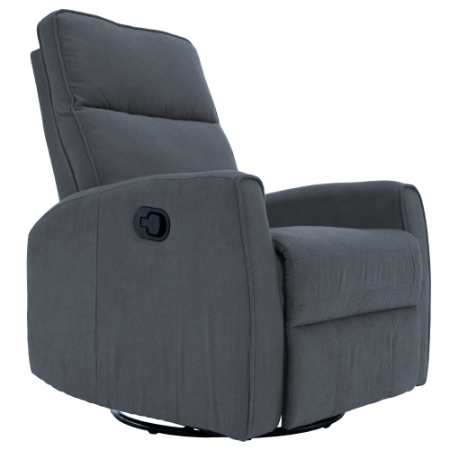 Relaxačné otočné kreslo, sivá, MEKENZI