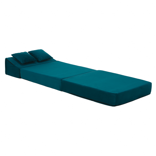 Skladací matrac/kreslo, 2v1, petrolejová, PELOS