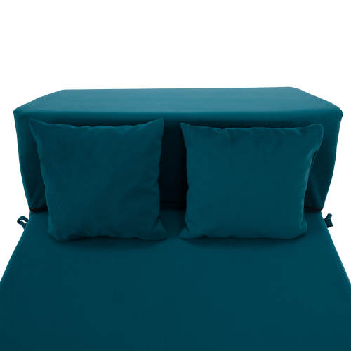 Skladací matrac/kreslo, 2v1, petrolejová, PELOS