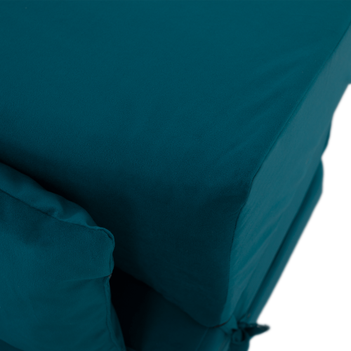 Skladací matrac/kreslo, 2v1, petrolejová, PELOS