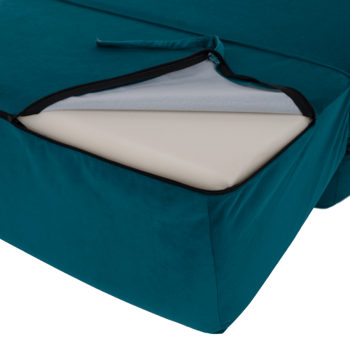 Skladací matrac/kreslo, 2v1, petrolejová, PELOS