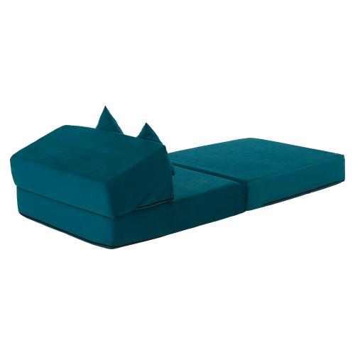 Skladací matrac/kreslo, 2v1, petrolejová, PELOS