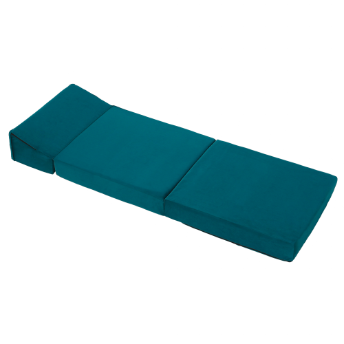 Skladací matrac/kreslo, 2v1, petrolejová, PELOS