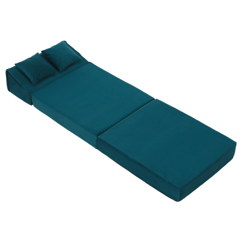 Skladací matrac/kreslo, 2v1, petrolejová, PELOS