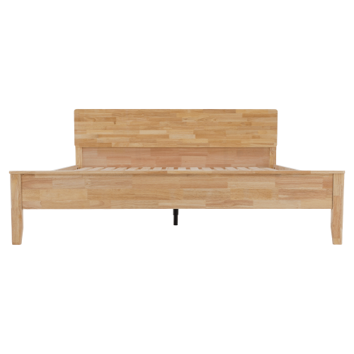 Manželská posteľ, 160x200, masívne drevo, prírodná, NOEMI