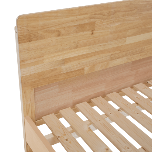Manželská posteľ, 160x200, masívne drevo, prírodná, NOEMI