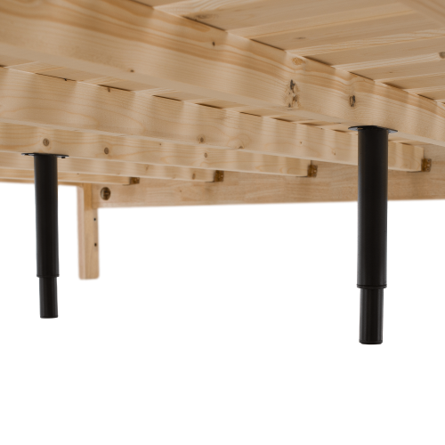 Manželská posteľ, 160x200, masívne drevo, prírodná, NOEMI