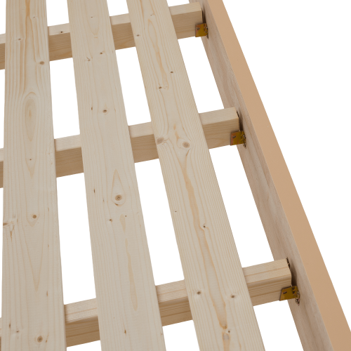 Manželská posteľ, 160x200, masívne drevo, prírodná, NOEMI