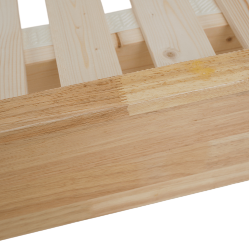 Manželská posteľ, 160x200, masívne drevo, prírodná, NOEMI