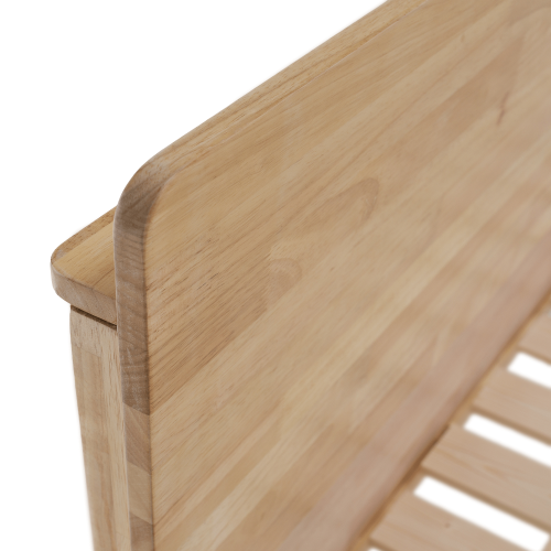 Manželská posteľ, 160x200, masívne drevo, prírodná, NOEMI