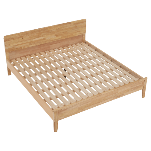 Manželská posteľ, 180x200, masívne drevo, prírodná, NOEMI