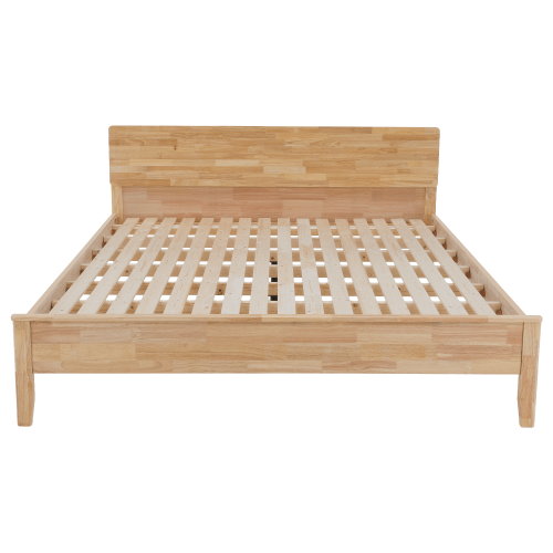 Manželská posteľ, 180x200, masívne drevo, prírodná, NOEMI