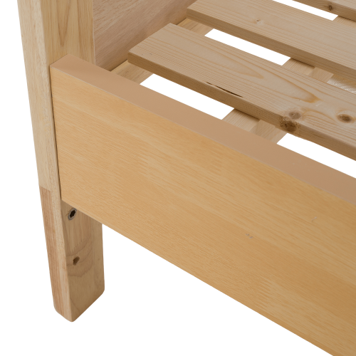 Manželská posteľ, 180x200, masívne drevo, prírodná, NOEMI