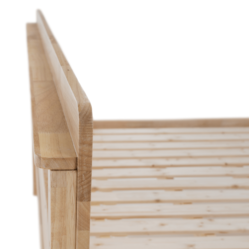 Manželská posteľ, 180x200, masívne drevo, prírodná, NOEMI