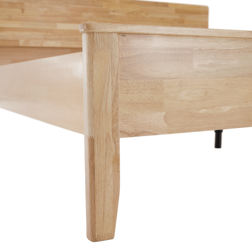 Manželská posteľ, 180x200, masívne drevo, prírodná, NOEMI