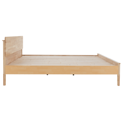 Manželská posteľ, 180x200, masívne drevo, prírodná, NOEMI