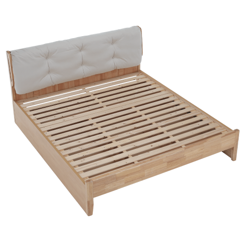 Manželská posteľ, 160x200, masívne drevo, prírodná, FLORENCIA