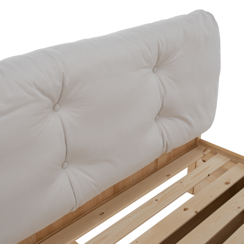 Manželská posteľ, 160x200, masívne drevo, prírodná, FLORENCIA