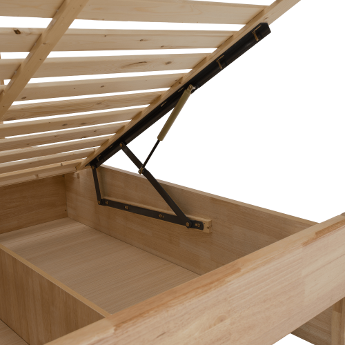 Manželská posteľ, 160x200, masívne drevo, prírodná, FLORENCIA