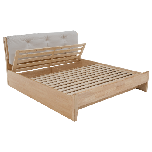 Manželská posteľ, 160x200, masívne drevo, prírodná, FLORENCIA