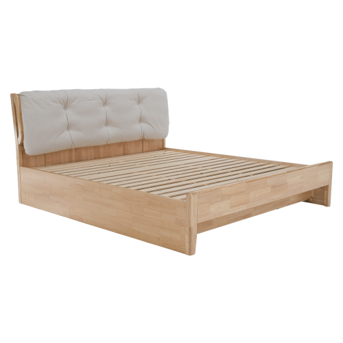 Manželská posteľ, 160x200, masívne drevo, prírodná, FLORENCIA