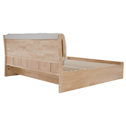 Manželská posteľ, 160x200, masívne drevo, prírodná, FLORENCIA